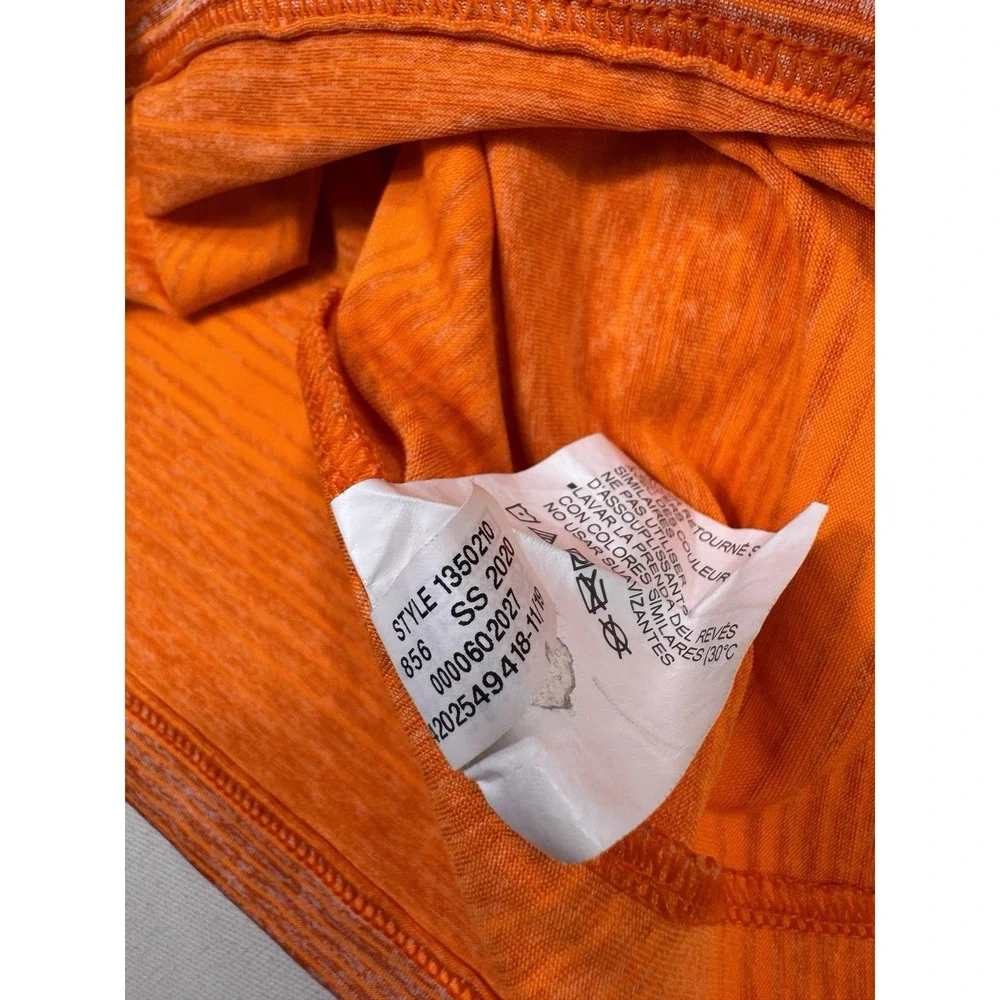 Under Armour The Playoff Polo Shirt Mens Small Orange Striped Loose Golf 1350210